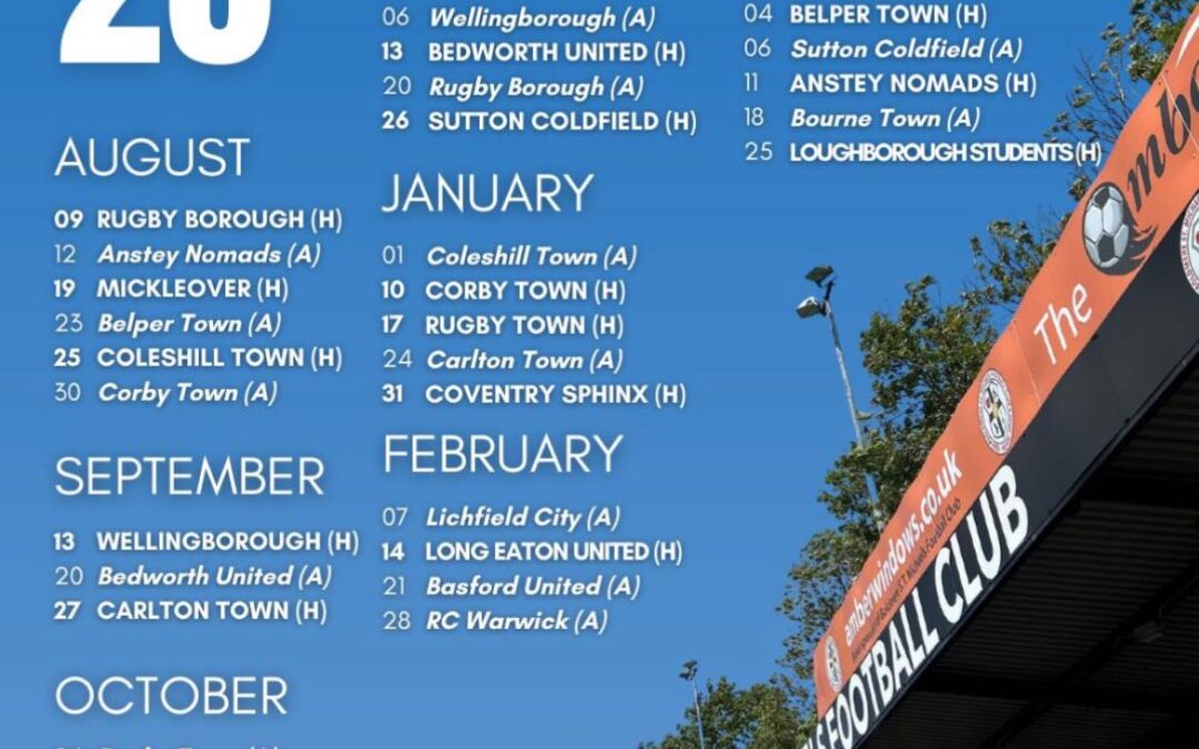Men’s 2025/26 Fixtures