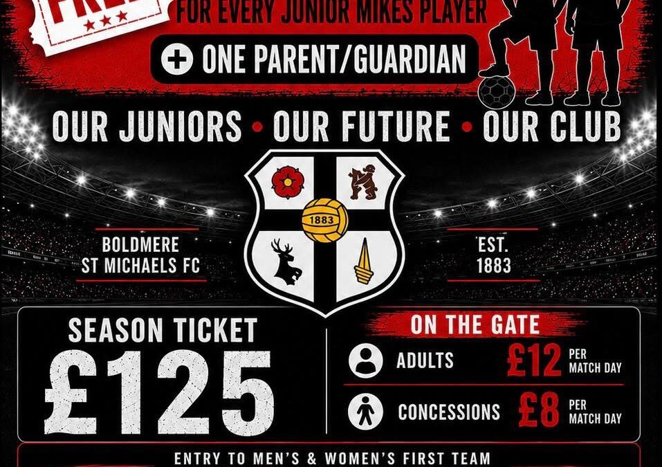 SEASON TICKETS ARE NOW ON SALE