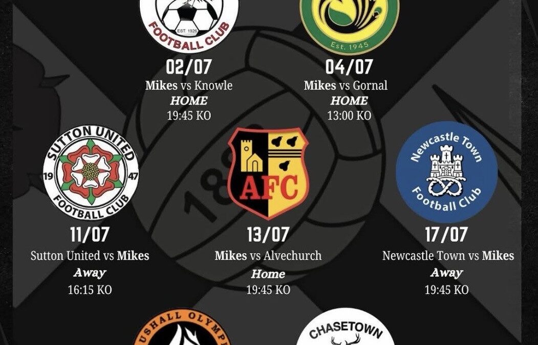 UPDATED PRE SEASON FIXTURES ⚪️⚫️